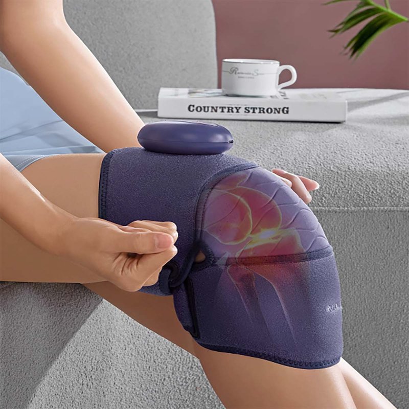 [Free Shipping] Knee Massager Wormwood Fever Warm Household Elderly Massage Knee Pad ROTAI/Rongtai - แกดเจ็ต - วัสดุอื่นๆ สีน้ำเงิน