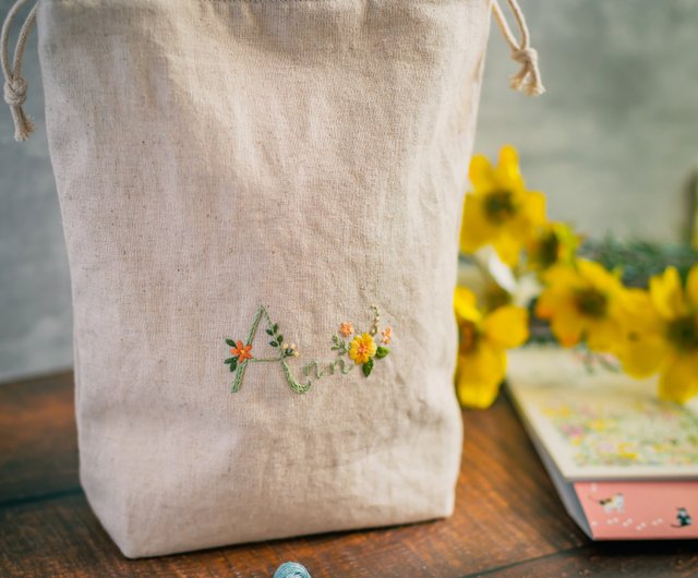 Flower embroidered online bag