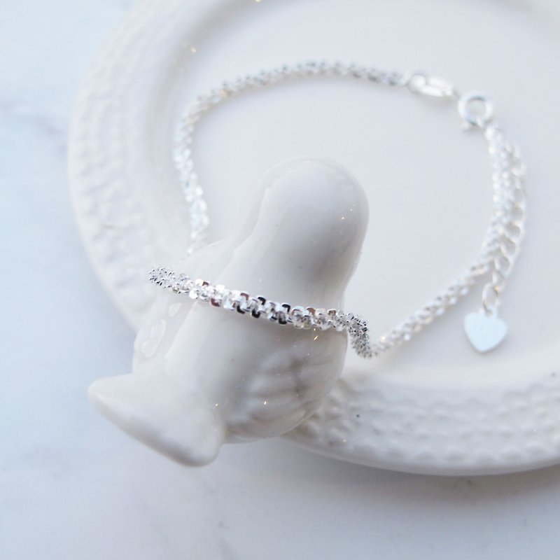 [Pure Silver Chain] Gypsophila | Shiny Women's Sterling Silver Bracelet | - สร้อยข้อมือ - เงินแท้ สีเงิน