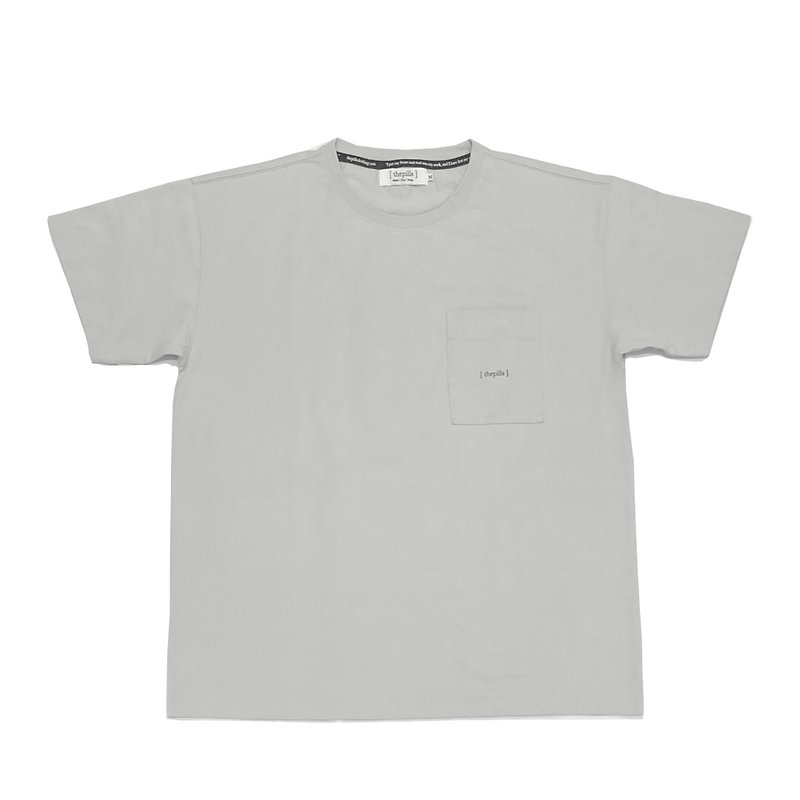 Minimal - S/S Pocket T-shirt - เสื้อยืดผู้ชาย - ผ้าฝ้าย/ผ้าลินิน สีเทา