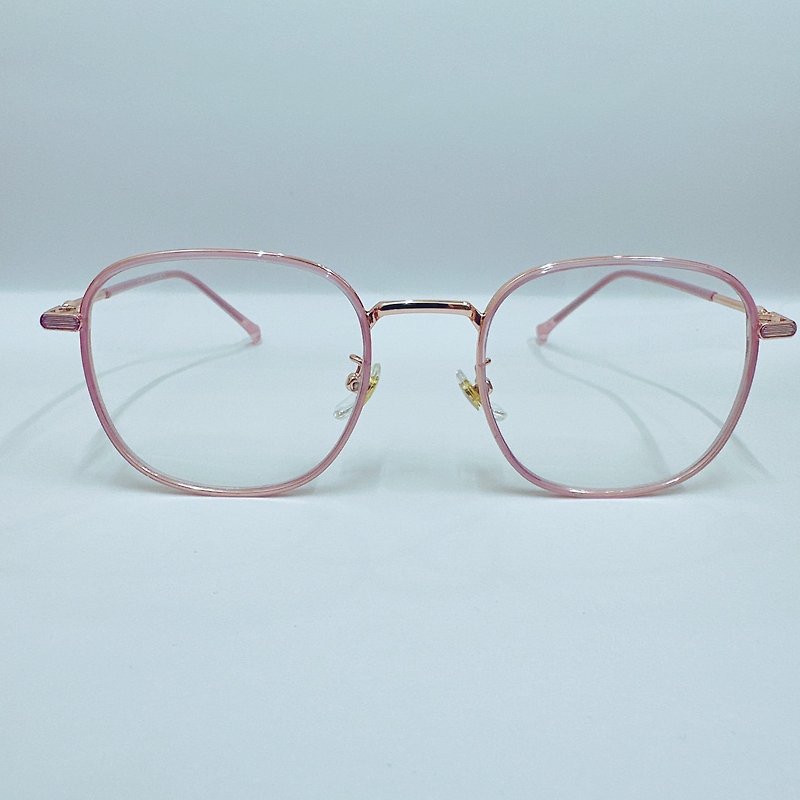 站內最高等級UV420濾藍光0度眼鏡│合金可愛方圓款鏡框粉紫色 - 眼鏡/眼鏡框 - 其他金屬 粉紅色