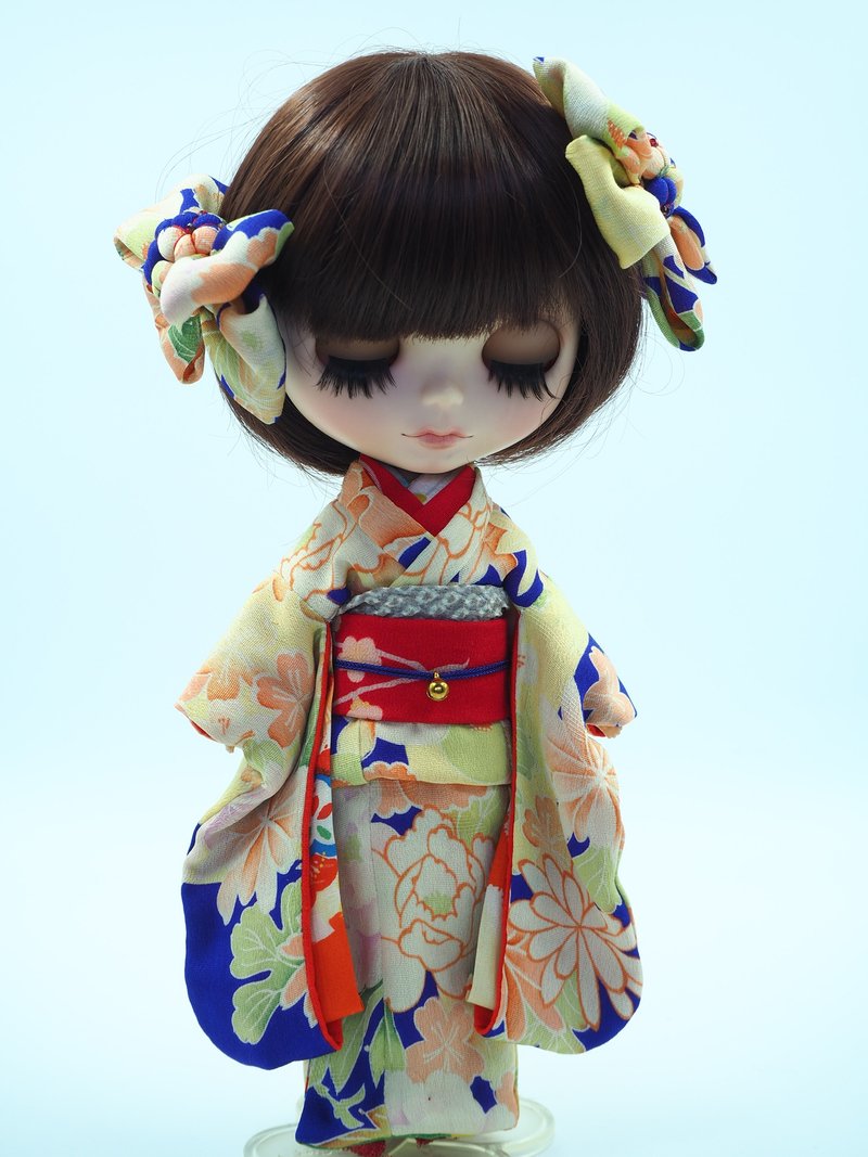 Beautiful and cute kimono - 公仔/玩偶 - 絲．絹 紫色