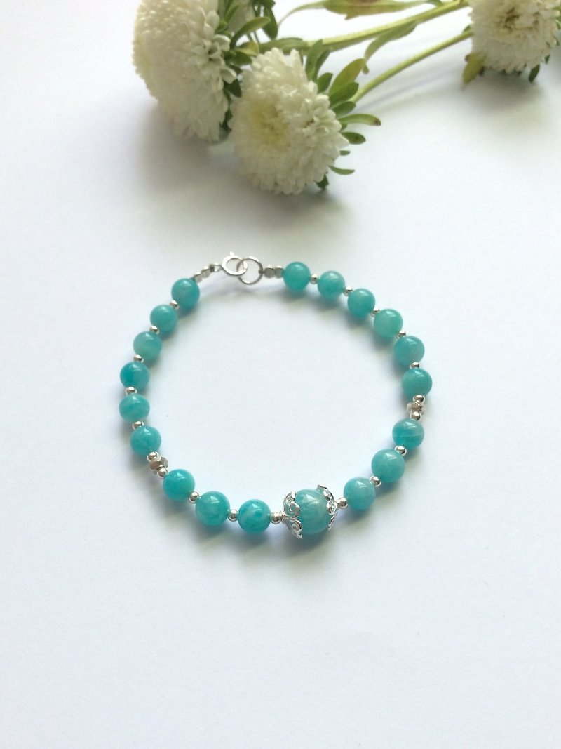Ops Amazonite Sky Blue Jewelry bracelet - สร้อยข้อมือ - เครื่องเพชรพลอย สีเขียว