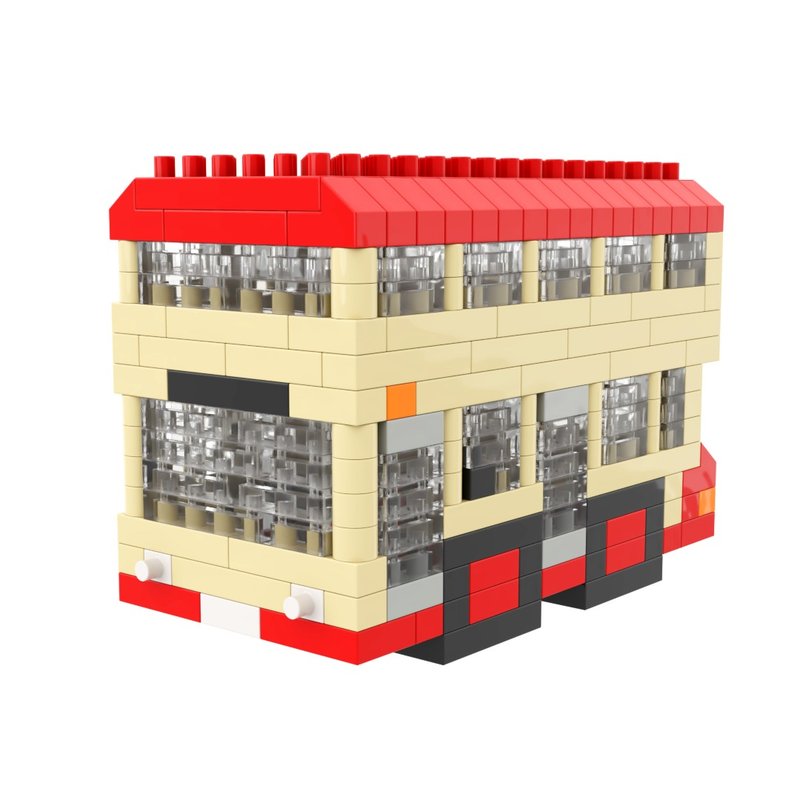 Archbrick 迷你香港舊式雙層巴士 Pixel 積木 Nanoblock - 玩偶/公仔 - 塑膠 多色
