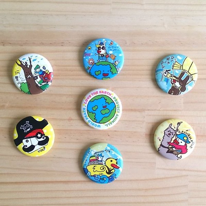 1212 play Design funny badge - Happy Travel Series - Badges & Pins - Waterproof Material Multicolor