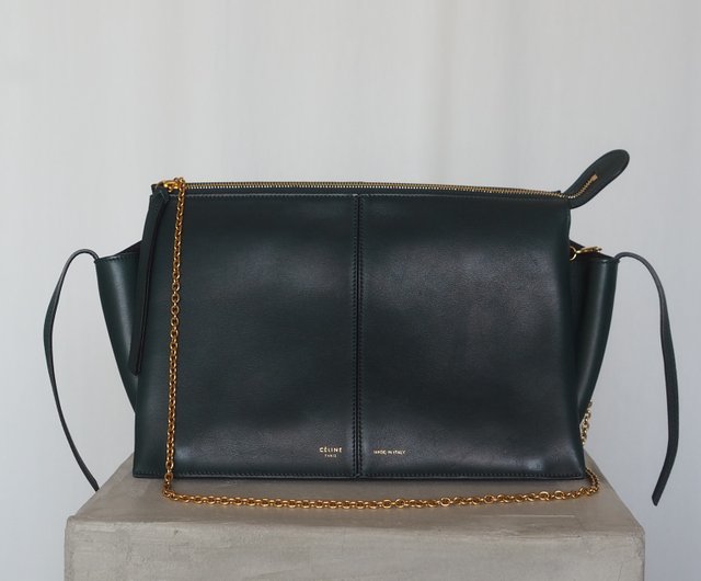 CÉLINE Tri-Fold Chain Shoulder Bag セリーヌ フィービー