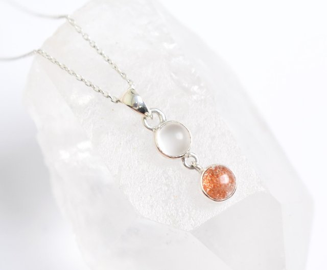 sunstone and moonstone necklace