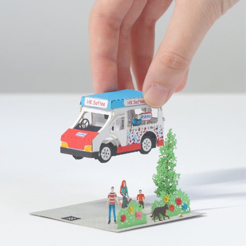 FingerART 指の藝 雪糕車 FingerART紙藝術模型 連展示盒 香港文化系列 (HK-643)