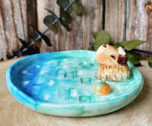 Ceramic Self-Draining Soap Dish  Handmade Bathroom Decor; Unique