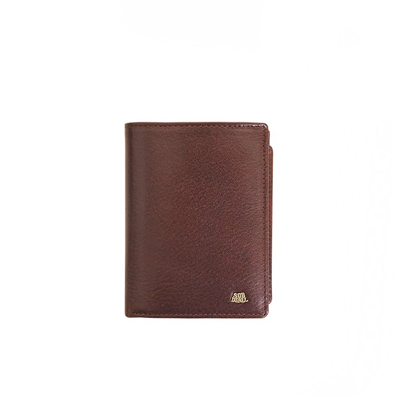 Classic special color straight short clip - Wallets - Genuine Leather Brown