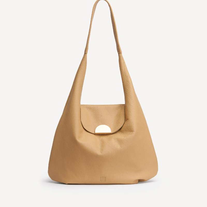 [Spain BIBA] Dooling Fog Gold Magnetic Buckle Leather Shoulder Bag - Messenger Bags & Sling Bags - Genuine Leather Yellow