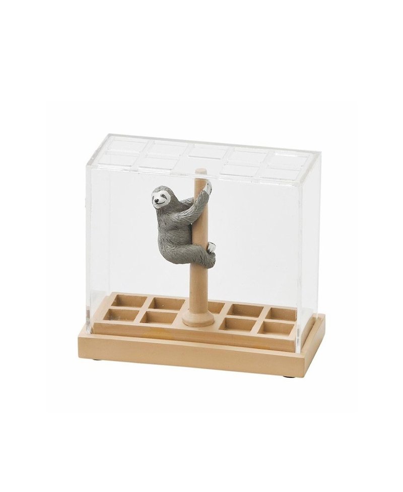 Japan Magnets Animal Shaped Transparent Acrylic Pen Holder / Stationery Storage Rack (Slot Climbing Tree) - Pen & Pencil Holders - Other Materials Gray