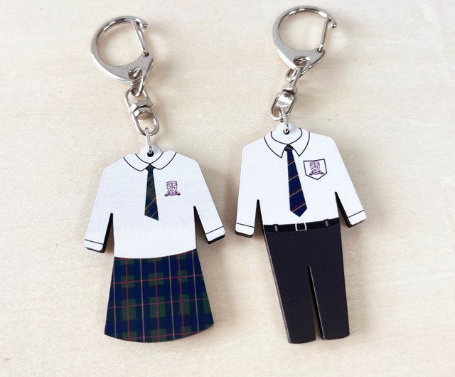 カスタマイズされた木製制服キーホルダー卒業ギフトお土産