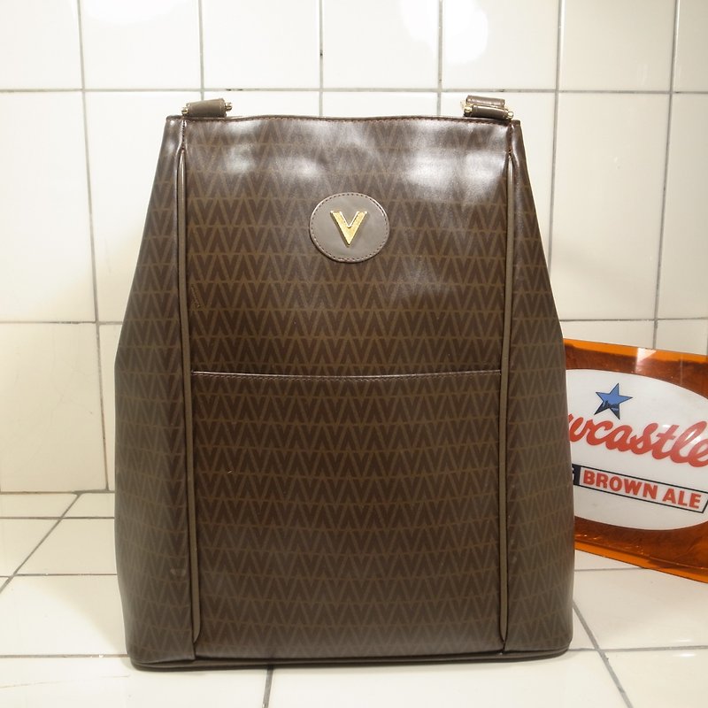 Old Bone Mario Valentino Classic Waterproof Logo Shoulder Bag A91 VINTAGE - Handbags & Totes - Other Materials 
