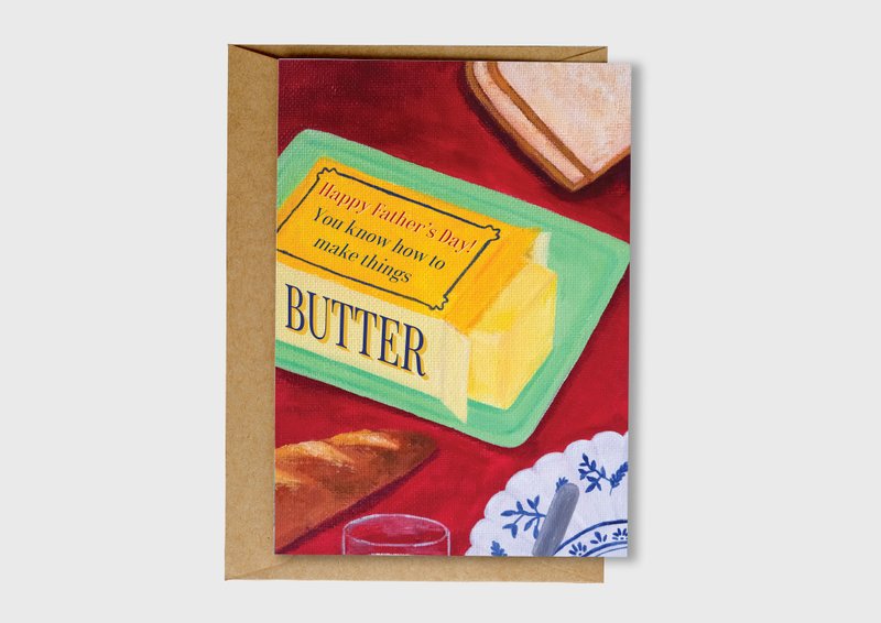 Artisanu | You Make Things Butter (Better) Pun Father's Day Greeting Card - Cards & Postcards - Paper 