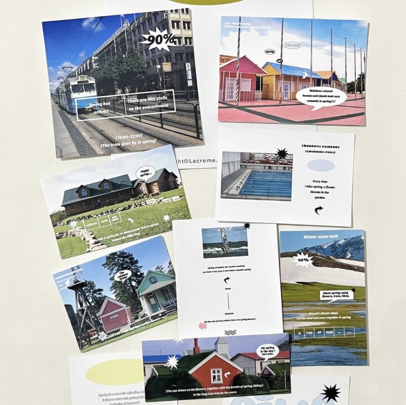 浮游島嶼 旅行篇 復古手帳裝飾 割型貼紙套組 - 紙膠帶/和紙/PET - 其他材質 多色