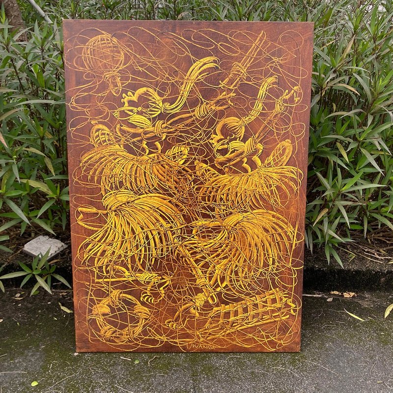 【U801 狂舞】坦尚尼亞手繪無框畫,掛畫 - 海報/掛畫/掛布 - 其他材質 