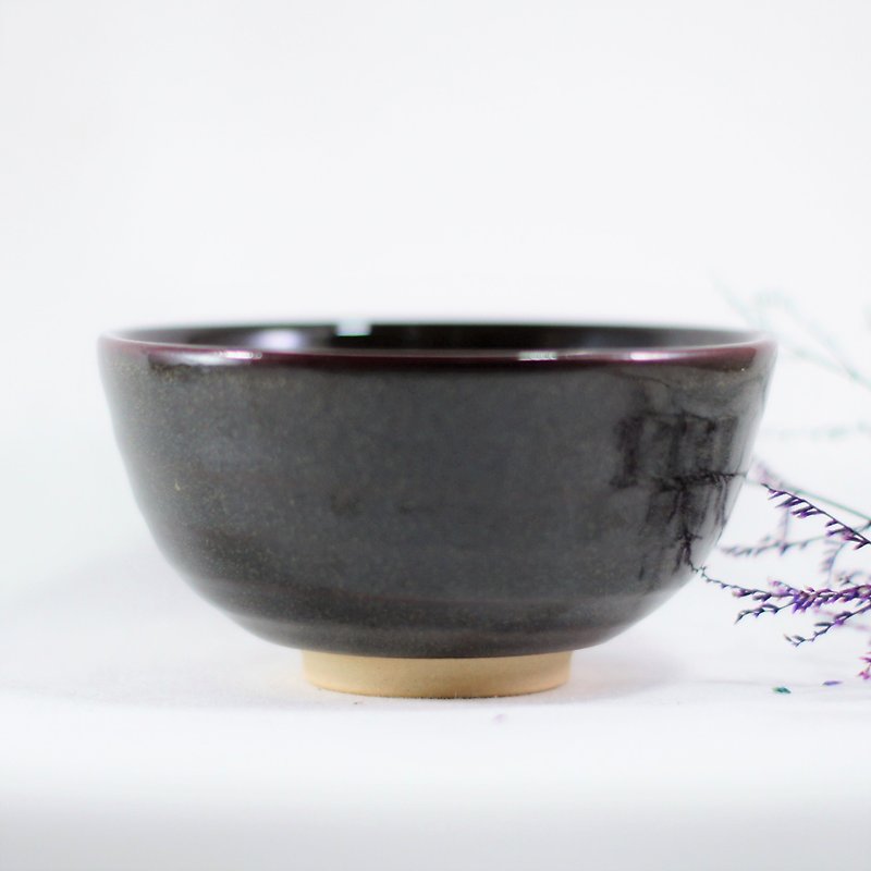 Black glazed bowl, tea bowl, rice bowl - capacity about 280ml - Bowls - Pottery Black
