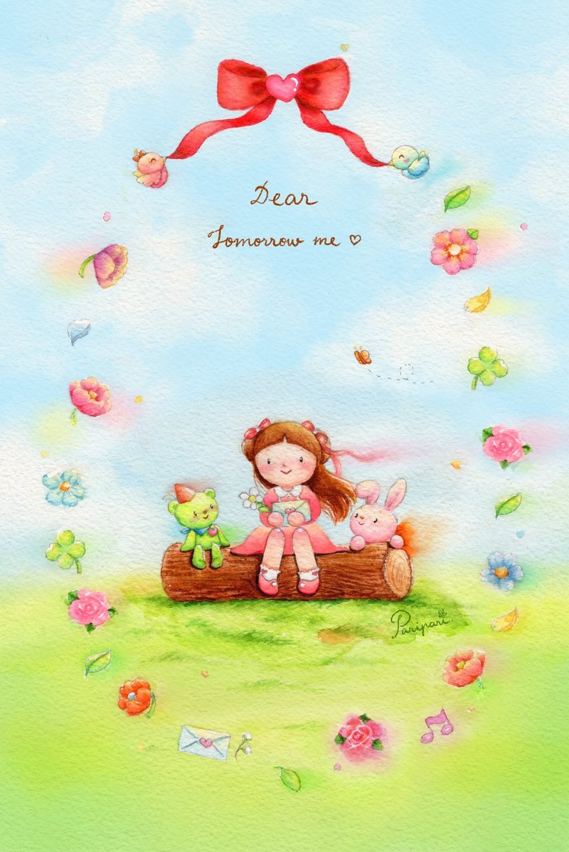 Dear Tomorrow Me l Postcard - 卡片/明信片 - 紙 多色