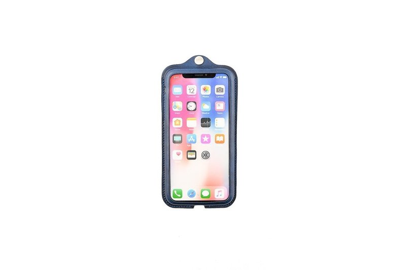 日本製【Takumicsタクミクス】iPhone X XS 全皮革手機套 藍染革 - 手機殼/手機套 - 真皮 藍色