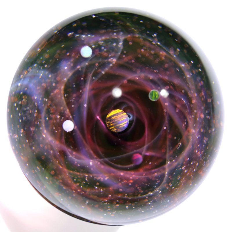 57mm Galaxy Glass Marble no.M203 - Items for Display - Glass Purple