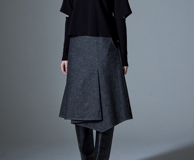 送料関税込■ZIMMERMANN■アシンメトリーデニムミディスカート osharewalker 「送料無料」デニムスカート ロング レディース