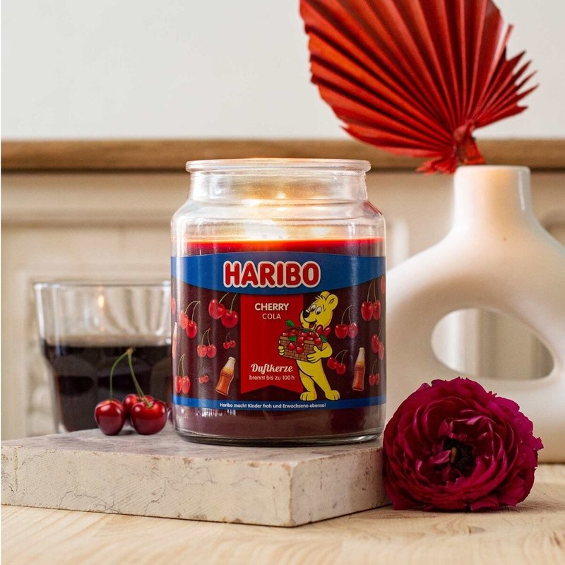 HARIBO CANDLE 香氛蠟燭 - 櫻桃可樂 - 香氛蠟燭/燭台 - 玻璃 紫色