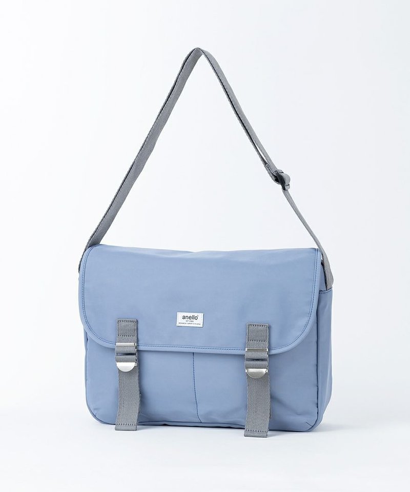 anello TOWN A4 Size Messenger Shoulder Corss Body School Bag ATM0632 (Blue Grey) - Messenger Bags & Sling Bags - Polyester Blue