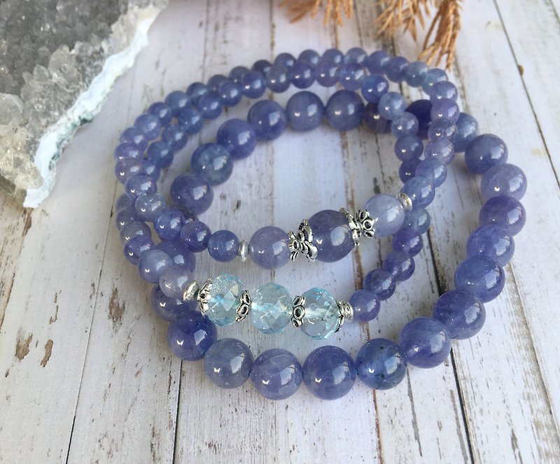 Tanzanite sterling silver bracelet - Bracelets - Gemstone Blue