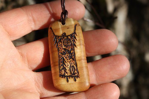 TayaYanota Amulet Shaman Forest style Spiritual guide Universe Symbol of development Pendan