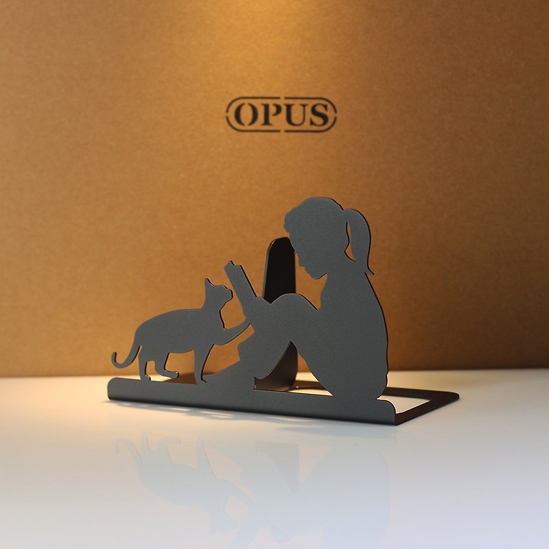 [OPUS Dongqi Metalworking] European-style wrought iron bookends/creative bookshelves/metal book holders/Christmas exchange gifts/ - หนังสือซีน - โลหะ สีดำ