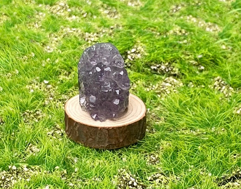 小小能量擺件-天然可愛小小迷你夢幻紫 紫晶鎮 紫水晶 招財 療癒 - 其他 - 水晶 紫色