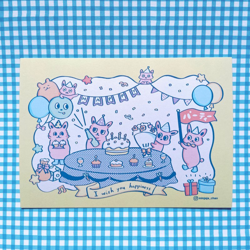 插畫明信片   慶祝慶祝 ・快樂快樂 /生日/節慶 - 卡片/明信片 - 紙 