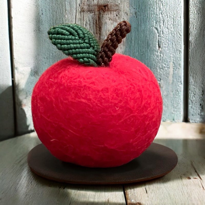 Happiness delivery little apple pendant decoration - Charms - Wool 