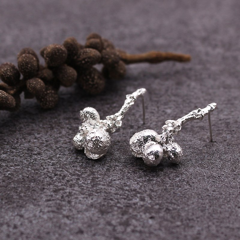 Champac Michelia Earrings Sterling Silver Fruits Series - Earrings & Clip-ons - Sterling Silver Silver