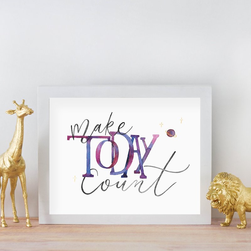 Make Today Count Print - Cards & Postcards - Paper Purple