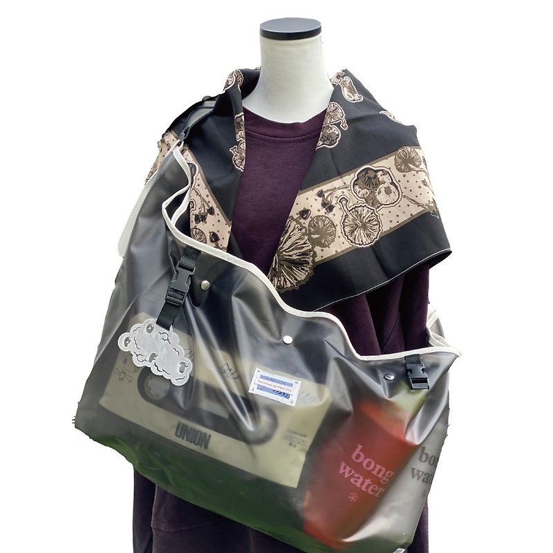 Translucent material messenger bag dailyshoulder misty - กระเป๋าแมสเซนเจอร์ - วัสดุอื่นๆ 