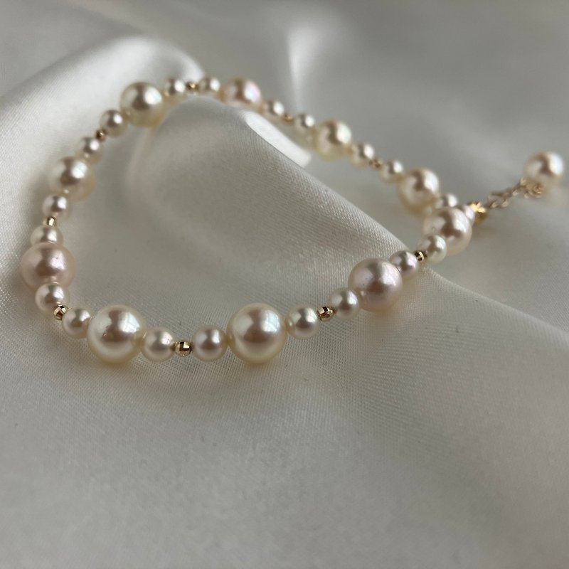 Akoya pearl bracelet Japanese akoya pearl bracelet - Bracelets - Pearl White