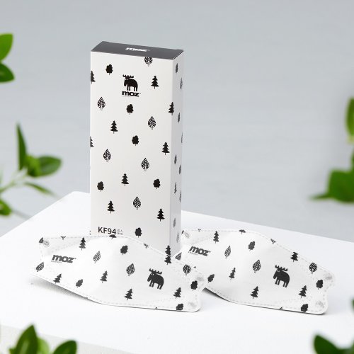 TLCSTORE 卡若特品牌館 【立體口罩30片】MOZ KF94韓版立體醫療口罩-北歐森林白