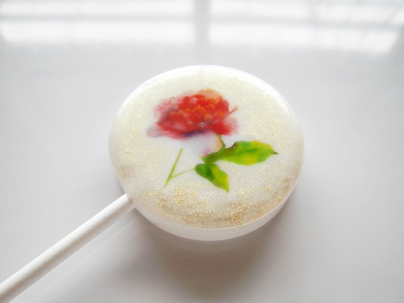 彩繪棒棒糖-古典玫瑰 (5支/盒) - 零食/點心 - 新鮮食材 白色