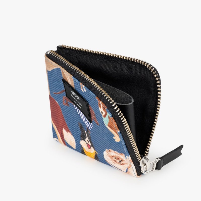 西班牙Wouf 汪汪族卡片零錢包 - 零錢包/小錢包 - 其他人造纖維 藍色