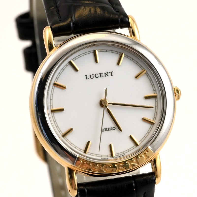 SEIKO LUCENT 女性用腕時計 クォーツ 1981年製 30mm Round Shape White Dial Ref.7N01-616A 手錶 古董錶 - 女錶 - 不鏽鋼 