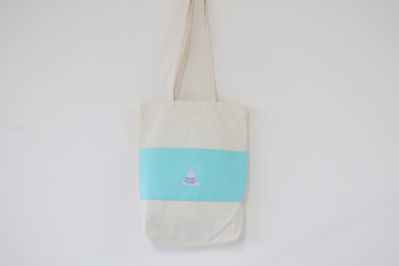 MaryWil-Your Lucky Canvas Gored Fashion Casual Shoulder Bag-Cyan - กระเป๋าแมสเซนเจอร์ - กระดาษ สีน้ำเงิน