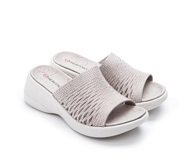 Heavenly Feet British Comfort Brand Simple Rhinestone Casual