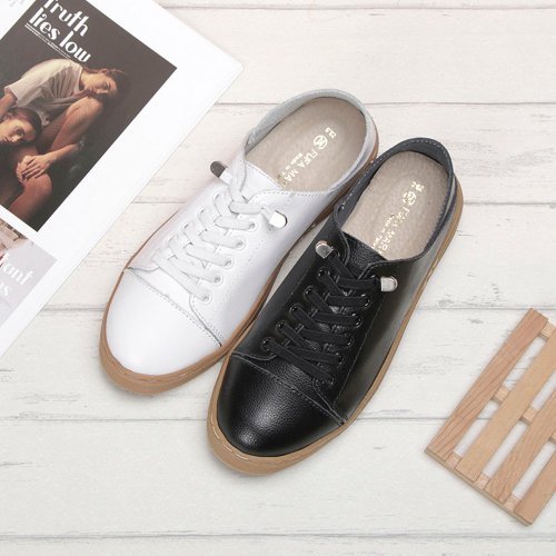 富發牌古著鞋 FUFASHOES 真皮彈力鞋帶休閒鞋 8057L