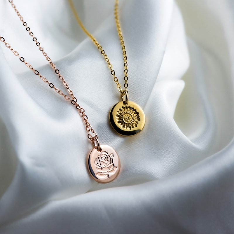 【Flora Necklace】 18K Gold Vermeil Necklace - สร้อยคอ - เงินแท้ สีเงิน