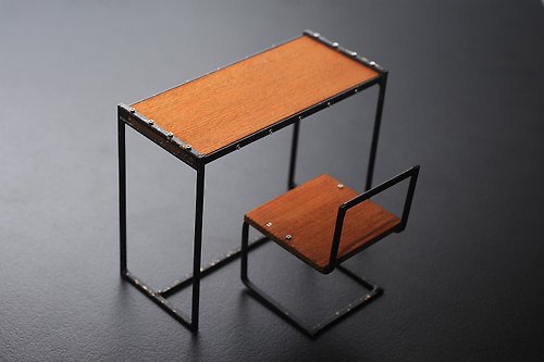 微元素手作工坊 工業風桌椅1/12袖珍微縮小物