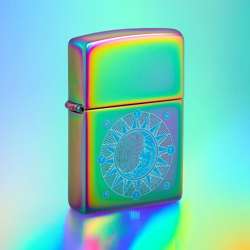 Zippo 【ZIPPO官方旗艦店】幻彩日月防風打火機 48960