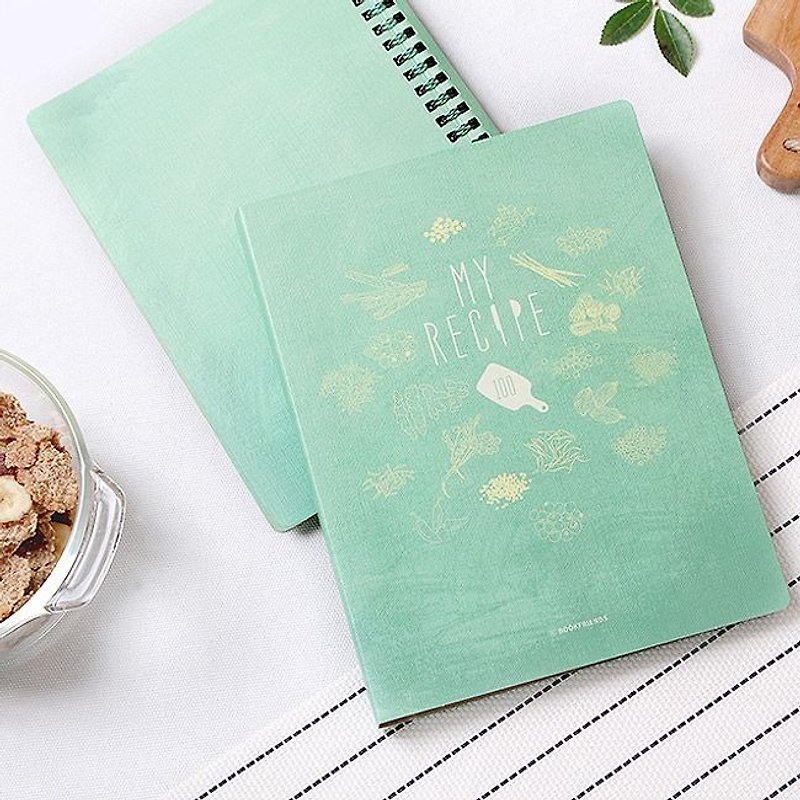bookfriends- universal recipe notebook - mint green, BZC29291 - สมุดบันทึก/สมุดปฏิทิน - กระดาษ สีเขียว