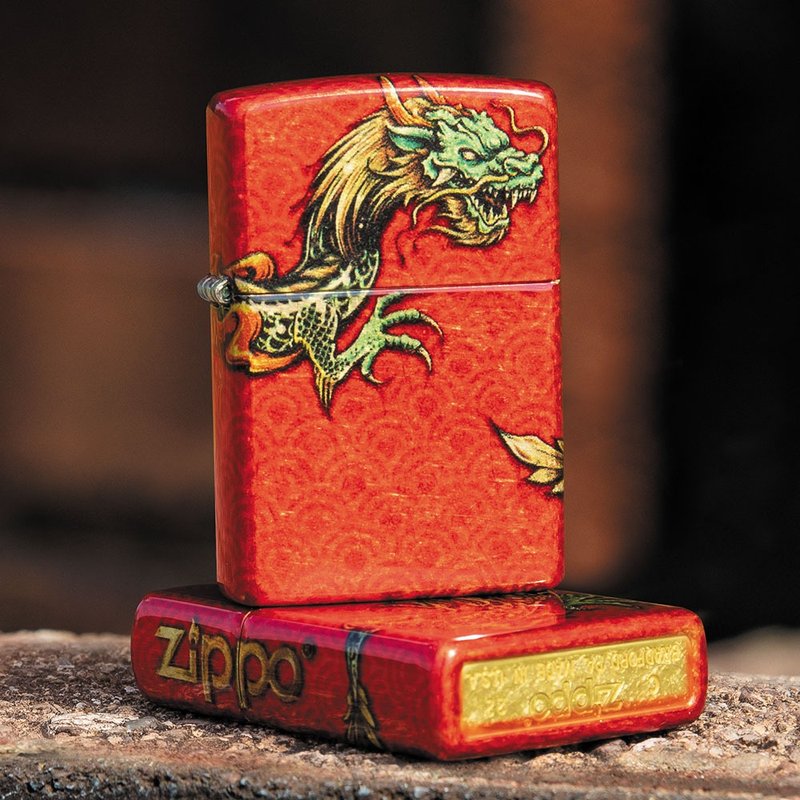 [ZIPPO Official Flagship Store] Surround Red Dragon Windproof Lighter 48513 - อื่นๆ - ทองแดงทองเหลือง หลากหลายสี